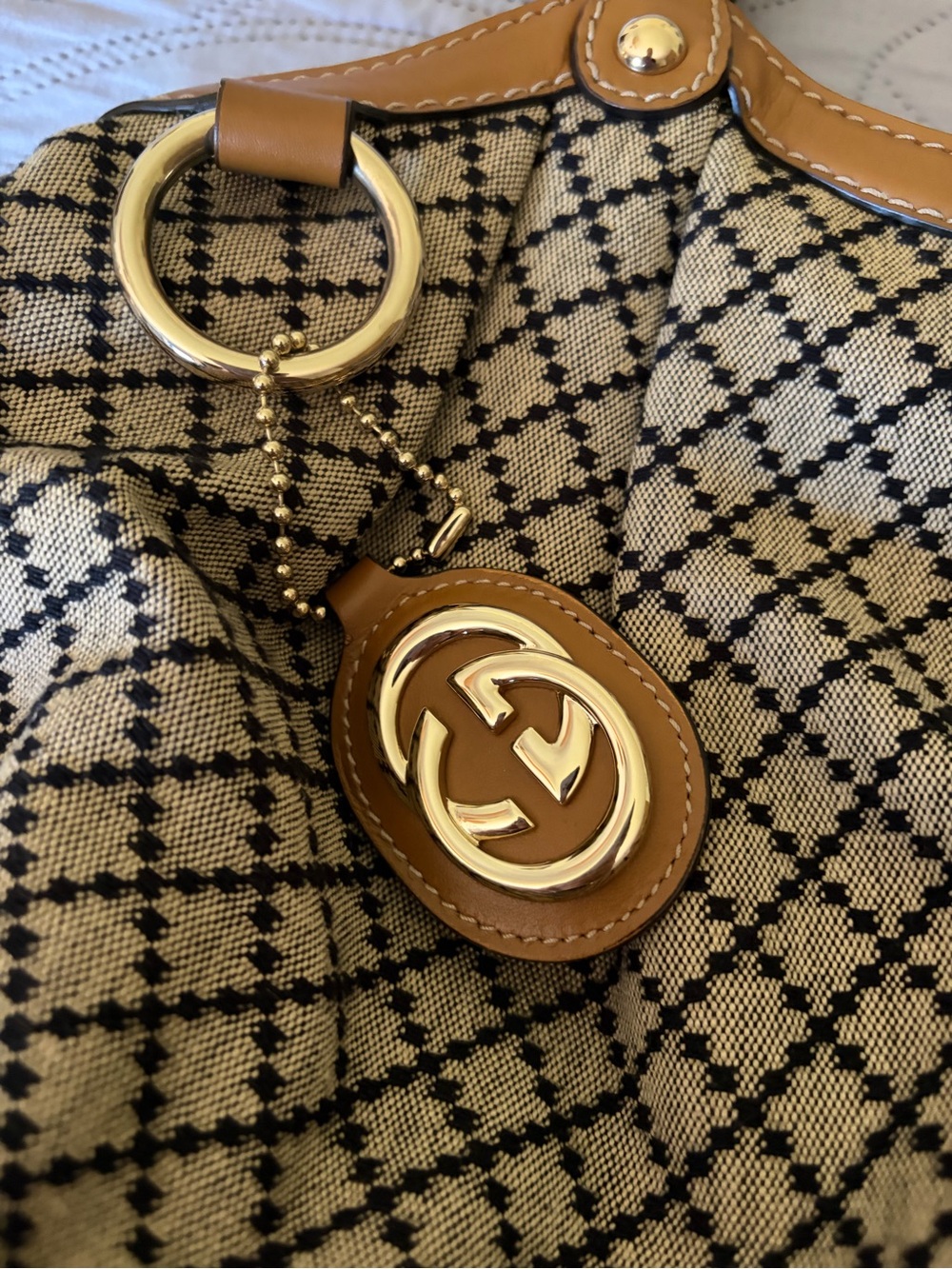 Gucci Sukey Brown Canvas Tote - Picture 2 of 11